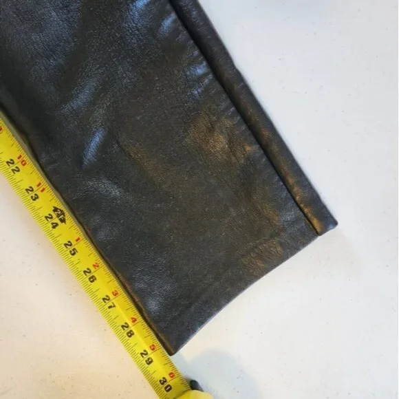 Aritzia Wilfred The Melina Pant Black Vegan Leather Straight Leg Pants High Rise - Picture 7 of 11